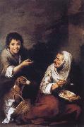 Bartolome Esteban Murillo Boys laugh at woman oil painting on canvas